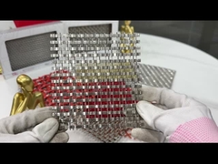 বিল্ডিং ফেসেডের জন্য 13 ফুট বোনা পেইন্ট ব্রোঞ্জের তারের জাল