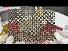 অ্যান্টিক প্ল্যাটেড ব্রাস ডেকোরেটিভ ওয়্যার জাল গ্রিজ স্কয়ার গর্ত 1 মিটার প্রস্থ