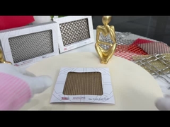 ব্রোঞ্জ ১.৫ মিমি ৪ মি ল্যামিনেটেড গ্লাস ওয়্যার মেশ পিভিডি মেটাল বোনা কপার মেশ ফ্যাব্রিক