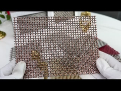 পার্টিশন বোনা তামা স্টেইনলেস স্টীল ক্রাম্পড ওয়্যার জাল 4 × 8m আসবাবপত্র জন্য