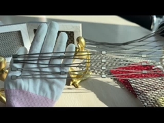 60 মিটার হ্যান্ড ওয়েভড জাল 304 স্টেইনলেস স্টীল স্বাভাবিক রঙ