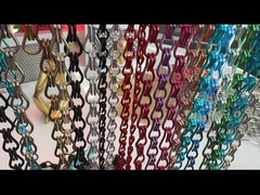 11 মিমি 23 মিমি স্যান্ড কালো অ্যালুমিনিয়াম চেইন ফ্লাই স্ক্রিন ডোর পর্দা অ্যান্টিওয়্যার