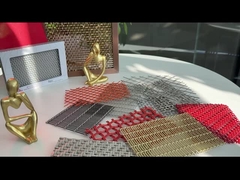 অগ্নিরোধী স্থাপত্য টাইট ওয়্যার জাল স্টেইনলেস স্টীল ওয়াল ডিভাইডার 0.65% ফাটল