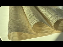 0.9 মিমি পেইন্টড ওয়্যার ওয়েভেন মেটাল ফ্যাব্রিক লেমিনেটেড গ্লাস অ্যান্টি-ফায়ার 1.76 কেজি / এম 2