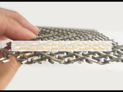 এসএস ৩১৬ প্রাকৃতিক রঙের তাঁত জাল সজ্জা তারের জাল প্যানেল ক্ষয় প্রতিরোধের সঙ্গে স্থাপত্য তাঁত জাল জন্য