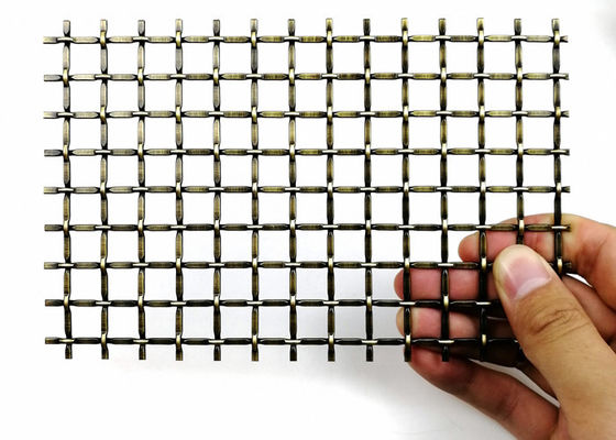 3.0m X 1.5m বোনা ক্রিমড আর্কিটেকচারাল মেটাল মেশ আলংকারিক ক্যাবিনেট সন্নিবেশ