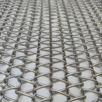 ইন্টারলকড স্পাইরাল ওয়্যার জাল আকার 2mm-20mm কাস্টমাইজড রঙ স্টেইনলেস স্টীল