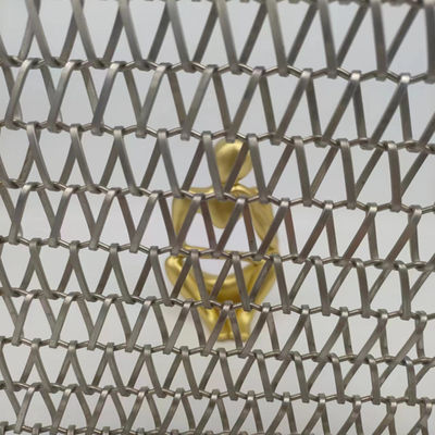 সিলভার স্পাইরাল বোনা তারের জাল ব্যাসার্ধ 2mm-20mm আকার