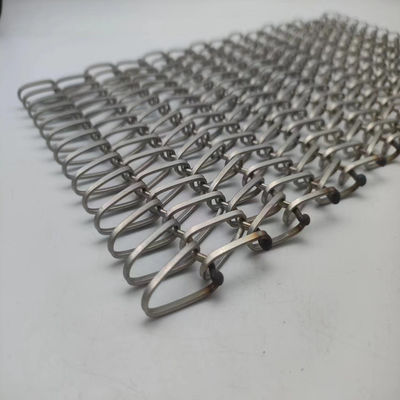 সিলভার স্পাইরাল বোনা তারের জাল ব্যাসার্ধ 2mm-20mm আকার