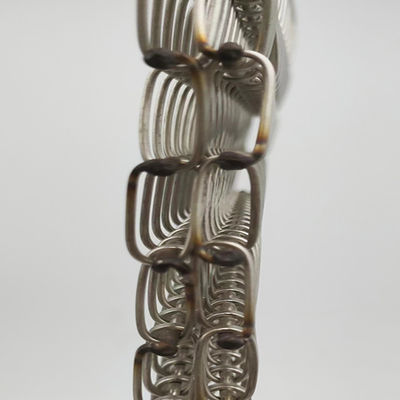 সিলভার স্পাইরাল বোনা তারের জাল ব্যাসার্ধ 2mm-20mm আকার