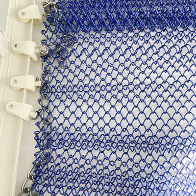 OEM স্টেইনলেস স্টীল মেটাল কয়েল ড্রেপারি Woven Wire Mesh Shower Curtain