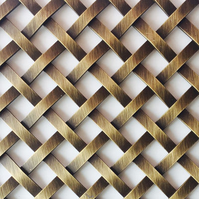 স্টেইনলেস স্টীল অ্যানোডাইজড Woven Wire Mesh জন্য স্থাপত্য প্যানেল জন্য মন্ত্রিসভা