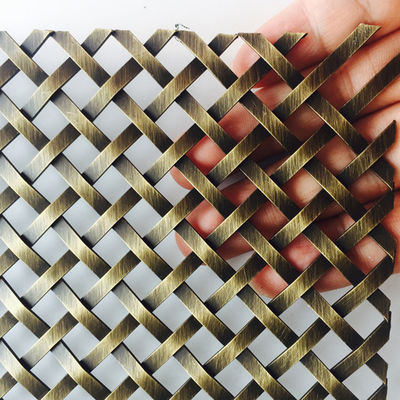 স্টেইনলেস স্টীল অ্যানোডাইজড Woven Wire Mesh জন্য স্থাপত্য প্যানেল জন্য মন্ত্রিসভা