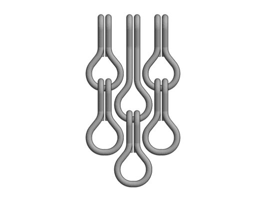 12x24 মিমি চেইন সাইজ অ্যালুমিনিয়াম চেইন ফ্লাই স্ক্রিন 60% খোলা এলাকা এবং কার্যকর ফ্লাই নিয়ন্ত্রণের জন্য 1.2 মিমি তারের ব্যাসার্ধ সহ