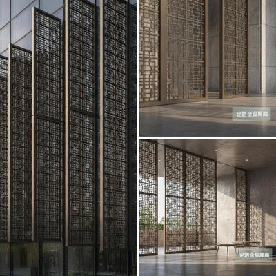 Customized Thickness Architectural Metal Screen Square Design Panels Suitable for Facade Cladding Room Dividers and Sunshades
