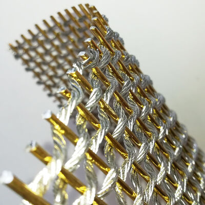 Flexible Rollable Panel Decorative Woven Wire Mesh 5.2kg per Sqm Weight