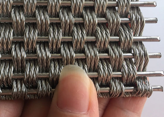 Crimped 5.5 মিমি আলংকারিক স্থাপত্য বোনা তারের জাল বিরোধী জারা