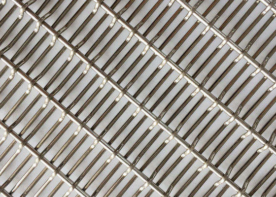 ব্রাস আর্কিটেকচারাল Woven Wire Mesh ব্যাসার্ধ 0.02mm-2.03mm পারফরম্যান্স