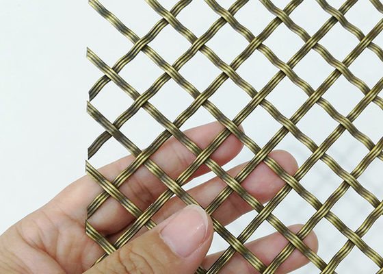 প্রাচীন 2mm আলংকারিক বোনা তারের জাল ব্রাস স্টেইনলেস স্টীল ক্যাবিনেটের