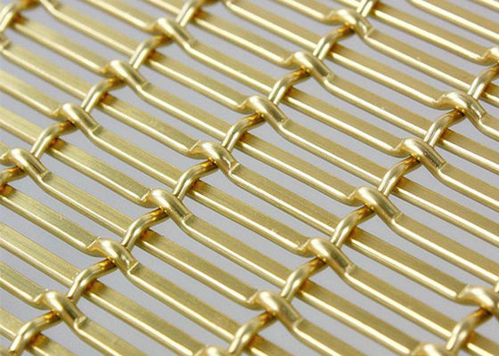 সিলিং জন্য সোনার রঙ Anodizing আলংকারিক বোনা তারের জাল অ্যালুমিনিয়াম
