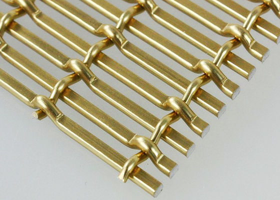 সিলিং জন্য সোনার রঙ Anodizing আলংকারিক বোনা তারের জাল অ্যালুমিনিয়াম