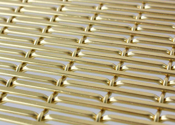 সিলিং জন্য সোনার রঙ Anodizing আলংকারিক বোনা তারের জাল অ্যালুমিনিয়াম