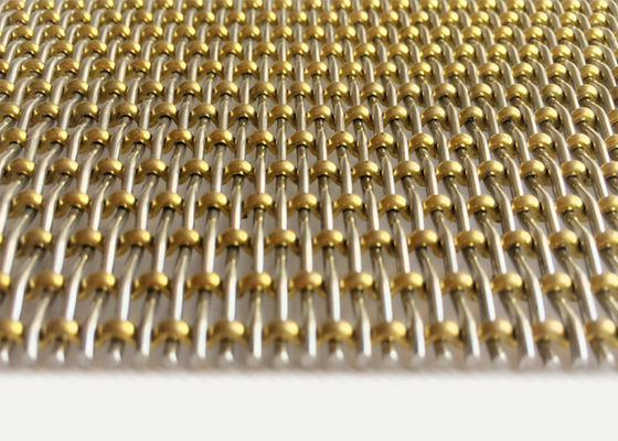 3.2mm ব্রাস বিড ডেকোরেশন লক ক্রিম্প ওয়্যার মেশ বোনা সিঁড়ি রেলিং