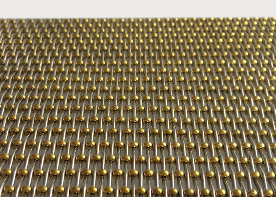3.2mm ব্রাস বিড ডেকোরেশন লক ক্রিম্প ওয়্যার মেশ বোনা সিঁড়ি রেলিং