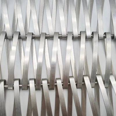 স্টেইনলেস স্টীল 0.5mm Helical Wire Mesh জন্য পার্টিশন পর্দা