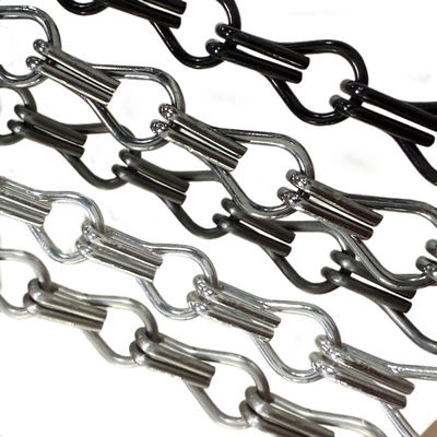 স্ট্যান্ডার্ড সাইজ 12mm*24mm অ্যালুমিনিয়াম চেইন লিঙ্ক পর্দা উচ্চ স্থায়িত্ব