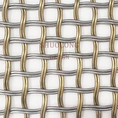কাস্টম আকার এবং রঙ আর্কিটেকচারাল Woven Wire Mesh ইউনিফর্ম Weave টেকসই